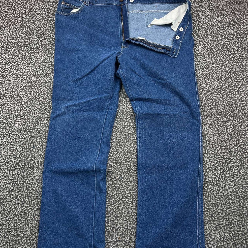 Vintage Lee Jeans Men‎ 48x34 Blue Denim Pants Straight Outdoor Pocket